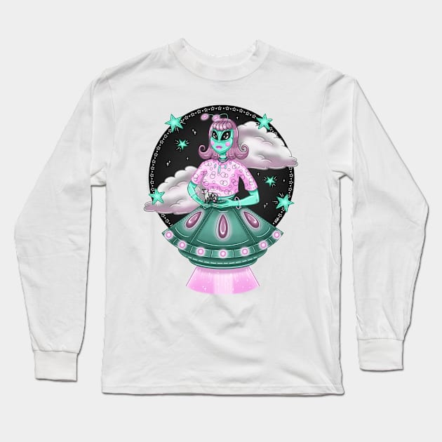 Extraterrestrial abduction Long Sleeve T-Shirt by XioVerduzco-art